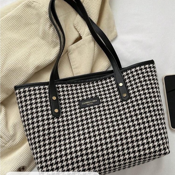 ⚠️Clearance Black And White Large Shoulder Tote Bag - Picture 6 of 8